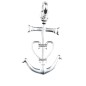 Croix de cou de Camargue en argent 925 °/°° H. 2 cm (0,83 g). Livrée en boite.