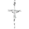 Croix de cou baton en argent 925 °/°°  avec Christ H. 2,4 cm (1,07 g). Livree en boite