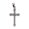 Croix de cou orthodoxe en argent 925 (1,66 g) avec incrustation de pierres OZ – H. 2,4 cm. Livrée en boîte..