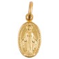 Médaille en plaqué or de la Vierge Miraculeuse - texte en Latin H. 0,8 cm. Livrée en boite.