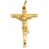 Croix de cou avec Christ en plaqué or 3 cm. Livrée en boite..