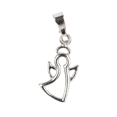 Pendentif ange évidé en argent 925 (0,90 g), H. 1,5 cm. Livré en boîte individuelle.