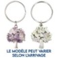 Porte-clés Ø 2,8 cm arbre de vie avec éclats différentes pierres