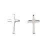 Boucle d'oreille croix 0,7 cm en argent 925 °/°° (0,50 g).