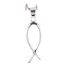 Pendentif en argent 925 °/°° forme poisson évide H. 1,8 cm (0,50 g). Livré en boite.