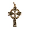 Croix de cou celte en plaqué or – H. 2,6 cm. Livrée en boîte..