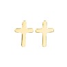 Boucle d oreille forme croix en plaqué or H. 0,9 cm..