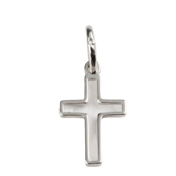 Croix de cou ajourée en argent 925 (0,24 g) – H. 1 cm. Livrée en boîte..