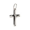 Croix de cou bâton plate en argent 925 (0,87 g) – H. 2 cm. Livrée en boîte..