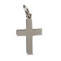 Croix de cou large en argent 925 (0,65 g) – H. 1,5 cm. Livrée en boîte..