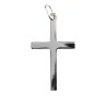 Croix de cou plate en argent 925 (1,70 g) – H. 3,5 cm. Livrée en boîte..