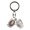 Porte-clés statuette ange ouvrant H. 3,6 cm double résine, plusieurs saints.