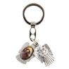 Porte-clés statuette ange ouvrant H. 3,6 cm double résine, plusieurs saints.