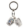 Porte-clés statuette ange ouvrant H. 3,6 cm double résine, plusieurs saints.