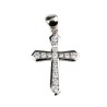Croix de cou en argent 925 (1,86 g) sertie de pierres OZ – H. 2,2 cm. Livrée en boîte..