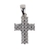 Croix de cou en argent 925 °/°° sertie de pierres OZ H. 1,7 cm (1.87 g). Livree en boite.