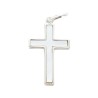 Croix de cou en argent 925 (3,45 g) et nacre – H. 2,2 cm. Livrée en boîte..
