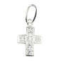 Croix de cou en argent 925 (1,07 g) avec pierres OZ – H. 1,4 cm. Livrée en boîte..
