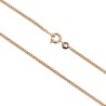 Chaine en plaque or gourmette limee 2 faces, fermoir rond a ressort..