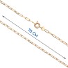 Chaine en plaque or maille forcat ovale limee, fermoir rond a ressort..