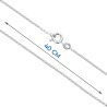 Chaine argent 925 °/°° maille venitienne limee, fermoir rond a ressort..