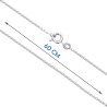 Chaine argent 925 °/°° maille venitienne limee, fermoir rond a ressort..