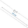 Chaine argent 925 °/°° maille forcat ovale limee fine, fermoir rond a ressort..