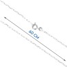 Chaine argent 925 °/°° maille forcat ovale limee fine, fermoir rond a ressort..