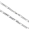 Chaine argent 925 °/°° maille figaro alternée (1X3), fermoir ovale à ressort..