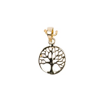 Pendentif arbre de vie Ø 1 cm - OR 375 °/°° (0,27 g).