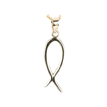 Pendentif forme poisson 2 cm - OR 375 °/°° (0,48 g).