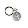Porte-clés de saint Christophe Ø 3 cm en métal couleur argentée..