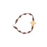 Bracelet dizainier pour enfant en corde avec croix en bois d'olivier..