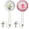 Chapelet grains ronds fluo 6 mm sur chaine de couleur argentée longueur jusqu'au coeur 33 cm - Différents parfums..