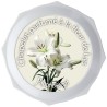 Chapelet grains ronds fluo 6 mm sur chaine de couleur argentée longueur jusqu'au coeur 33 cm - Différents parfums..
