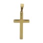 Croix de cou couleur dorée en acier inoxydable H. 4 cm..