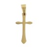 Croix de cou couleur dorée en acier inoxydable H. 1,9 cm..