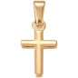 Croix de cou couleur dorée en acier inoxydable H. 1,6 cm..