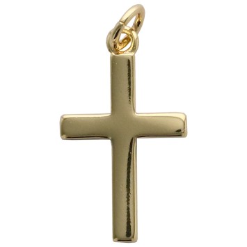 Croix de cou dorée supérieur H. 1,50 cm.