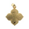 Croix de cou carrée en coquille d eau douce dorée supérieur H. 2 cm..