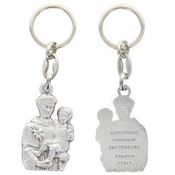 Porte-clés métal, silhouette Saint Antoine – hauteur 5 cm