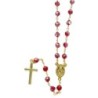 Chapelet argent dore 925°/°° ajustable avec fermoir (7,30 g) grains facettes Ø 5 mm croix plate avec boite.