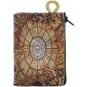 Porte-monnaie icône en tissu, brodé de fil doré, H 10 x 7 cm. plusieurs sujets..