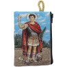 Porte-monnaie icône en tissu, brodé de fil doré, H 10 x 7 cm. plusieurs sujets..