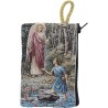 Porte-monnaie icône en tissu, brodé de fil doré, H 10 x 7 cm. plusieurs sujets..