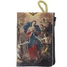 Porte-monnaie icône en tissu, brodé de fil doré, H 10 x 7 cm. plusieurs sujets..
