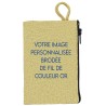 Porte-monnaie icône en tissu, brodé de fil doré, H 10 x 7 cm. plusieurs sujets..