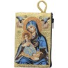Porte-monnaie icône en tissu, brodé de fil doré, H 10 x 7 cm. plusieurs sujets..