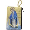 Porte-monnaie icône en tissu, brodé de fil doré, H 10 x 7 cm. plusieurs sujets..