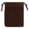 Pochette a chapelet en velours H.9x7 cm, plusieurs couleurs..